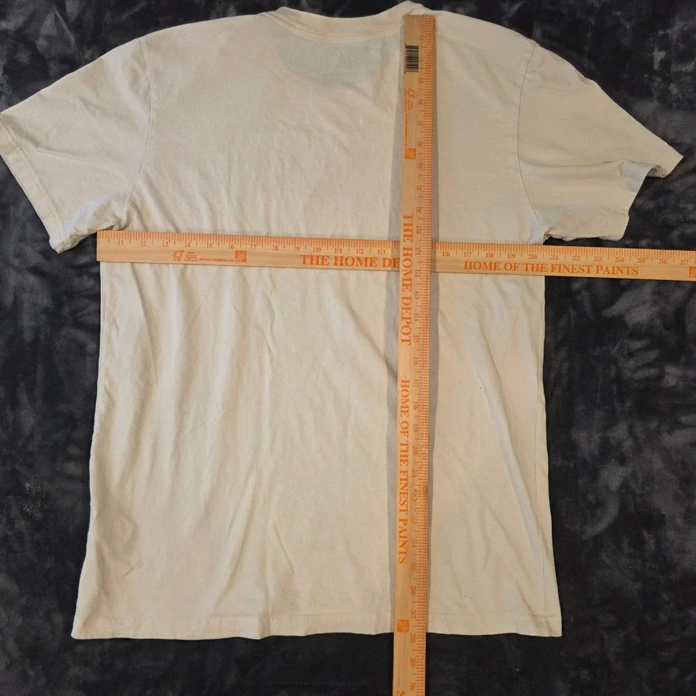The North Face Mens Graphic Box Logo T-Shirt Cream Red Black Size Large L